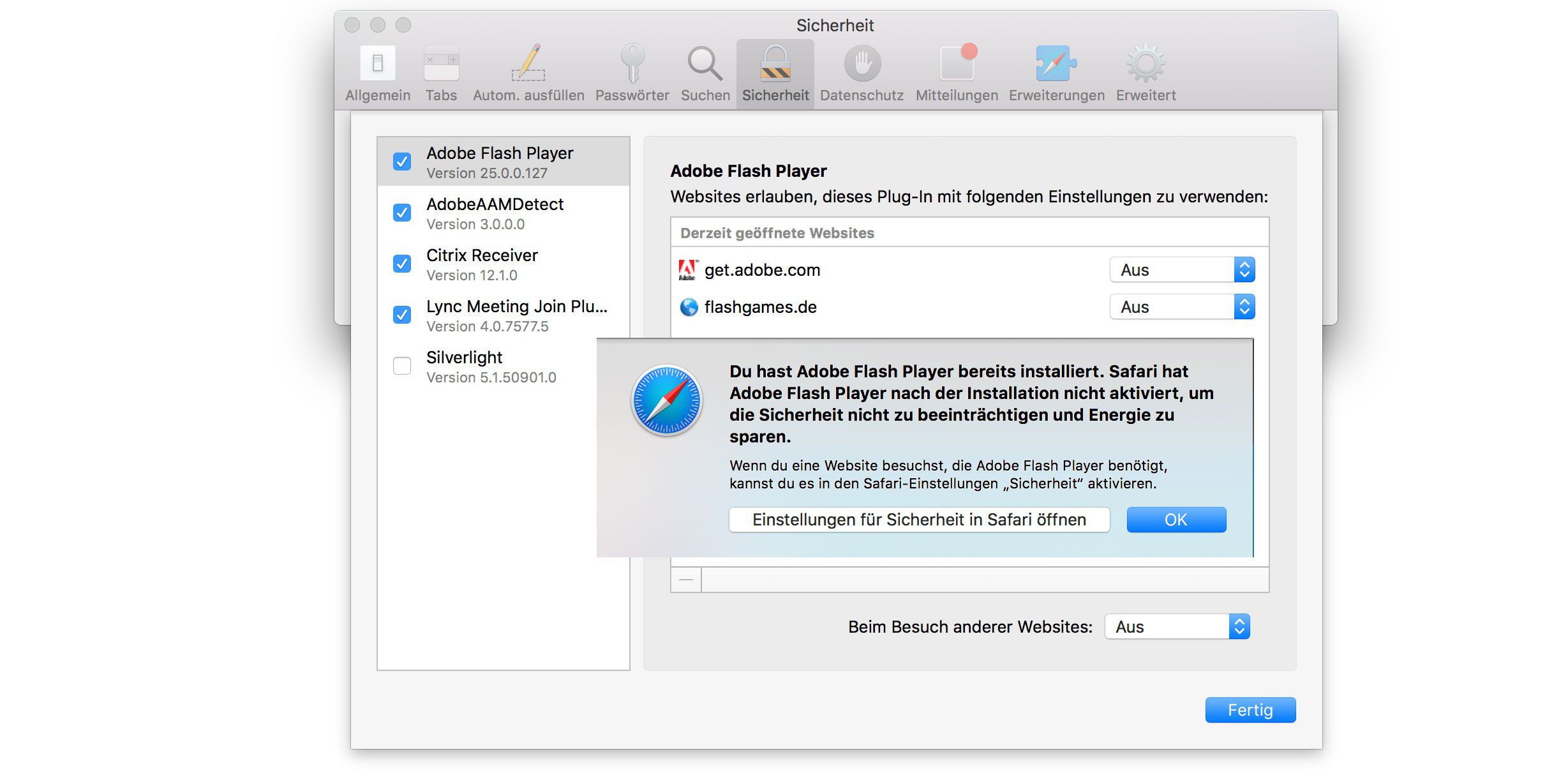 flash player for os x yosemite